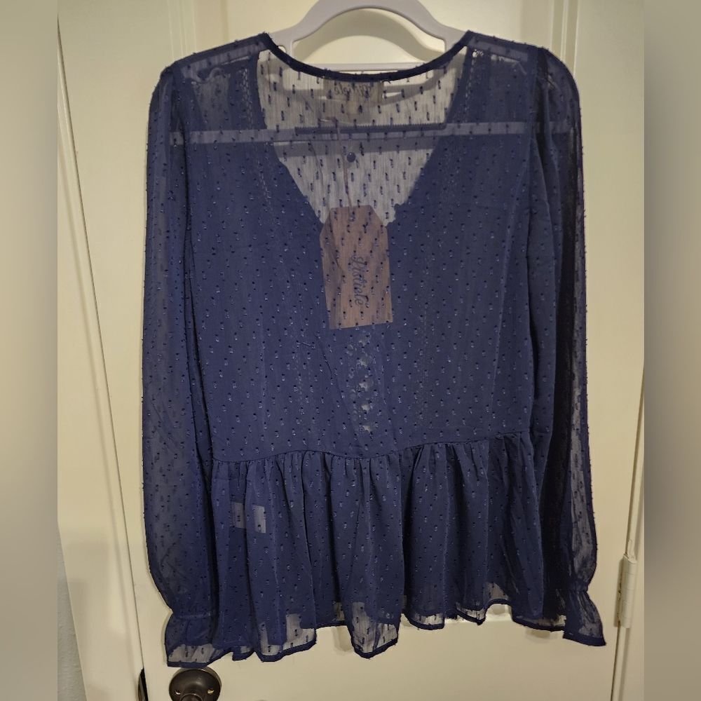 Listicle Peplum Blouse - Picture 3 of 4